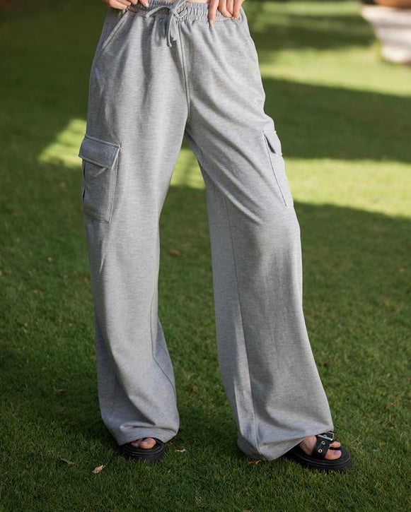 Grey cargo sweatpants