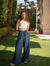 Denim wide-leg pants